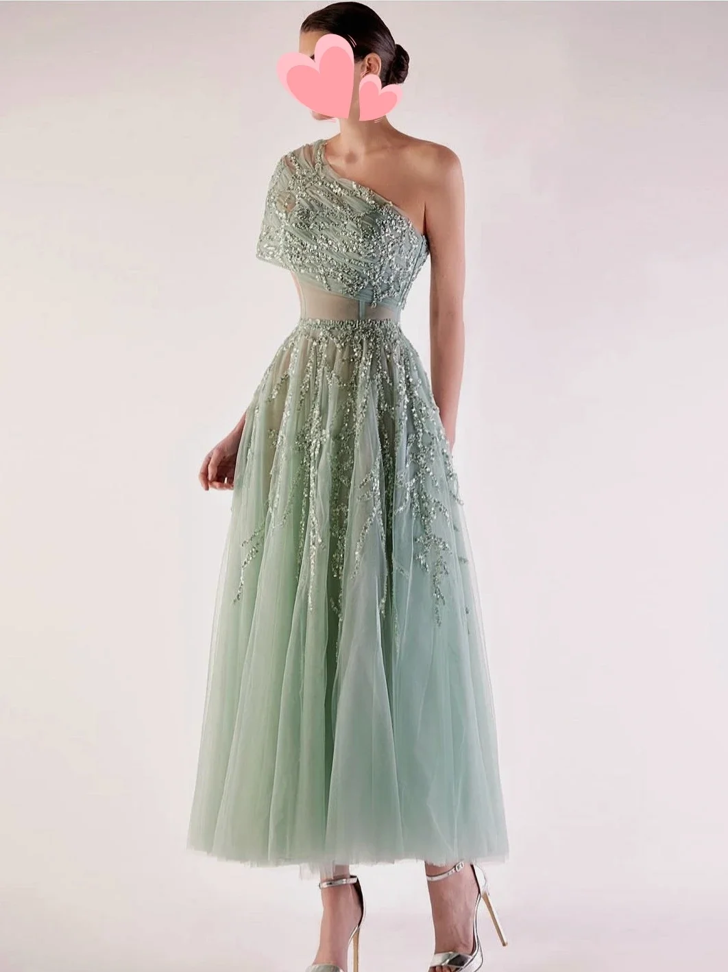 

Elegant Vintage Sweet Sexy Green Sequins Beads A-Line Formal Occasion Prom Dress Evening Party Gowns Customized