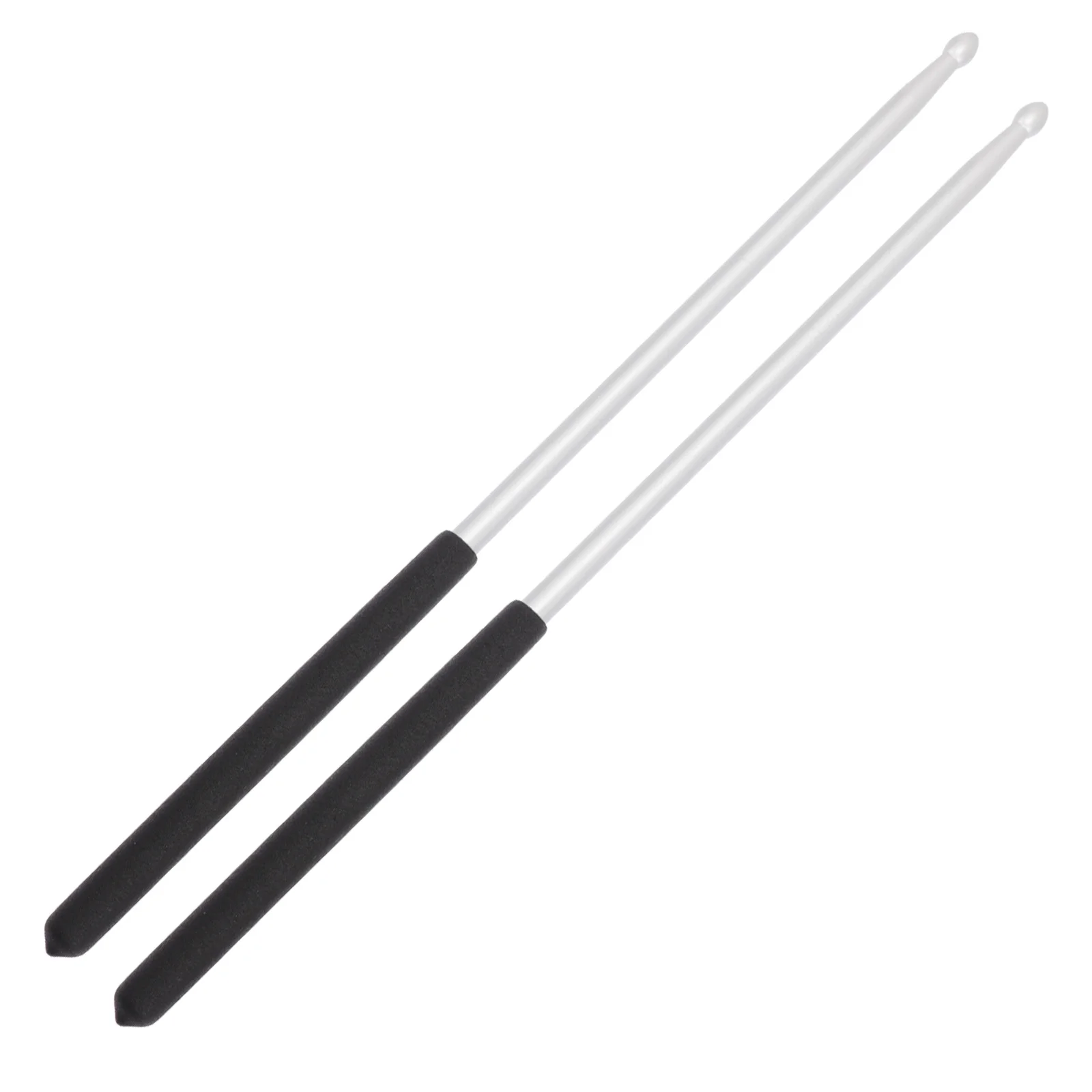 

Drum Mallets Metal Stick Musical Instrument Accessories Tool Jazz Sticks Black Sponge
