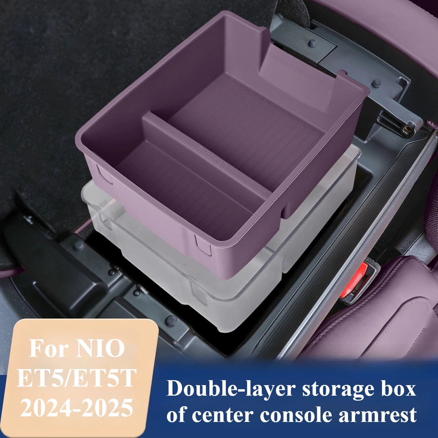 Armrest Box Storage Box For NIO ET5T ET5 2024-2025  Central Control Lower Storage Box Car Decoration Accessories Modification