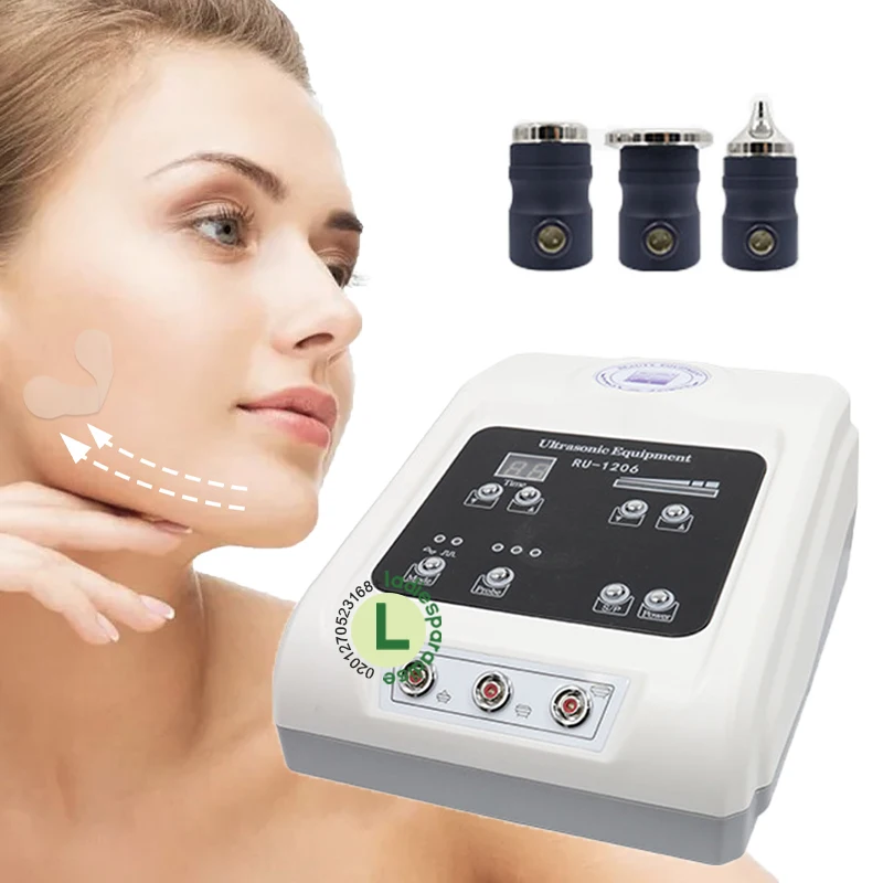 3 في 1 المهنية الموجات فوق الصوتية تدليك الوجه بالموجات فوق الصوتية شد الجلد جهاز الجمال آلة إزالة التجاعيد للجسم الوجه العين #1