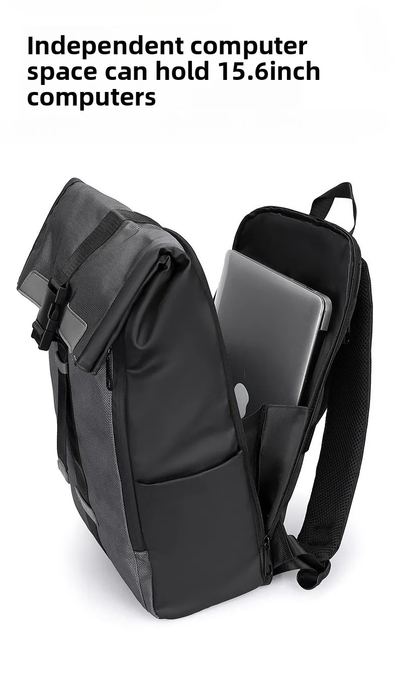 New Men's Business Backpack, Multi-functional Large-capacity Computer Backpack, Fashionable and Versatile Waterproof Schoolbag