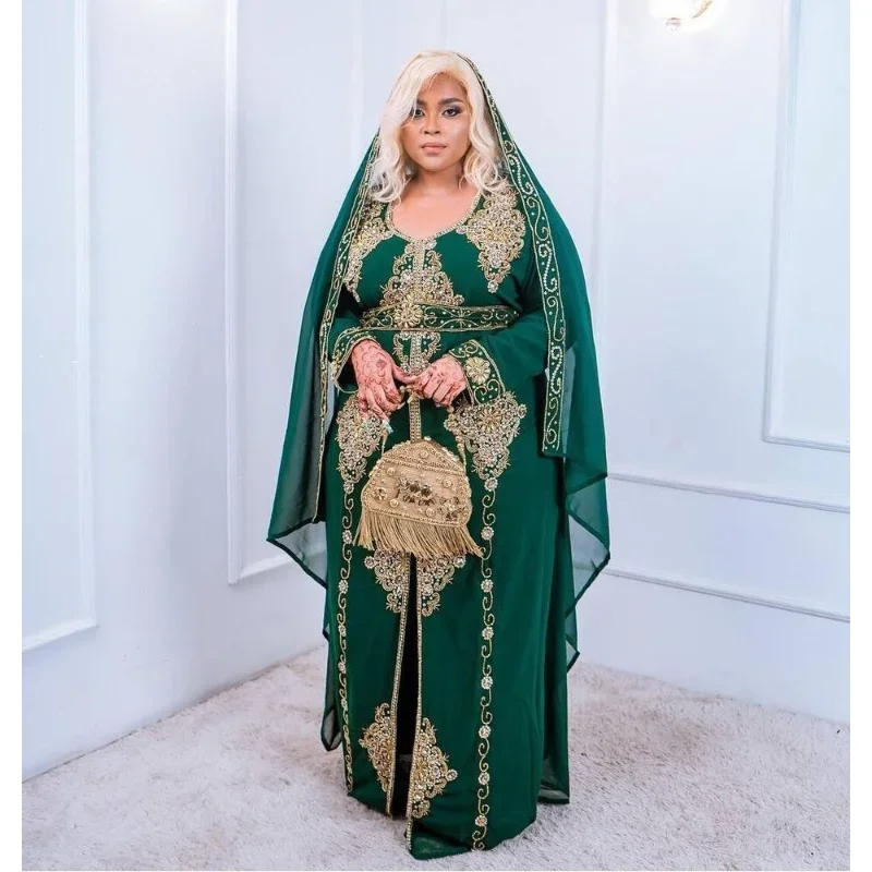 

Green Wedding Kaftans Farasha Abaya Dress In Dubai Morocco Very Fancy Wedding Dress Indian Dress Women