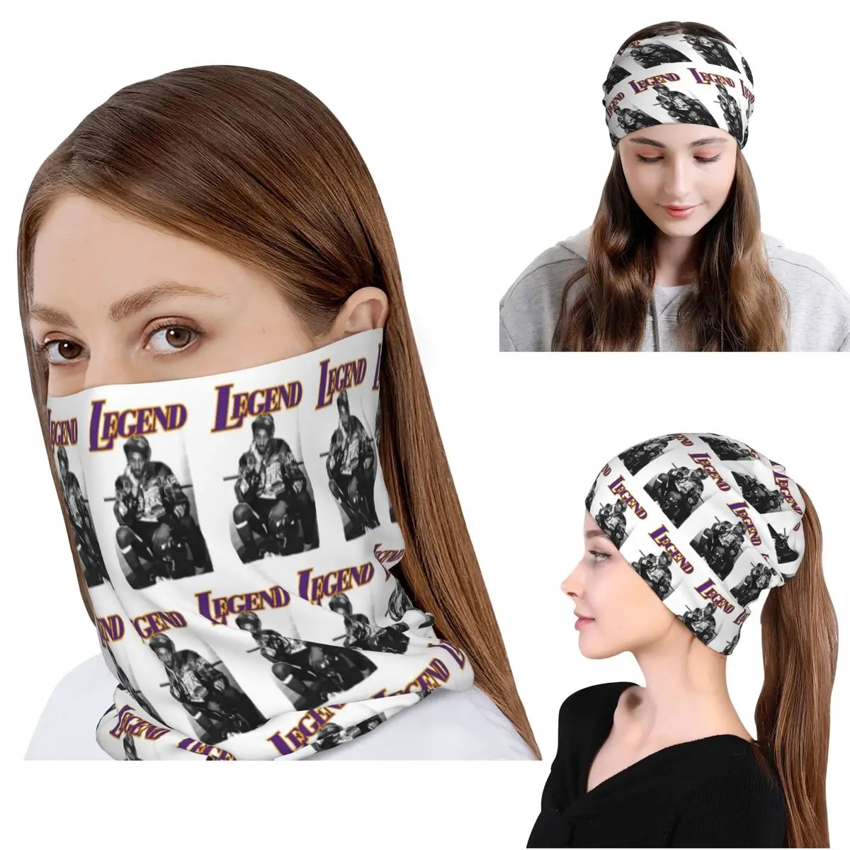 

Kobe Bryant Bandana Neck Gaiter Face Scarf Multi-use Cycling Scarf Beanies Hat for Men Women Adult Washable