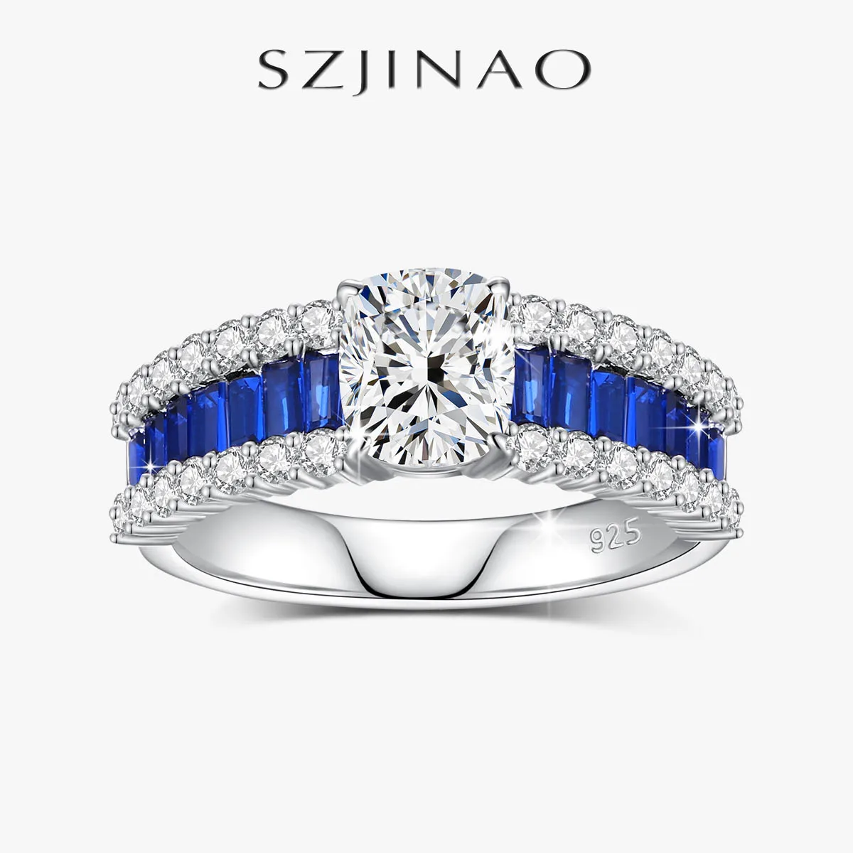 

Обручальные кольца с муассанитом Cushion Cut 1,5 карата для женщин и мужчин, стерлинговое серебро 925 пробы, выращенное в лаборатории бриллиантовое обручальное кольцо, ювелирные изделия