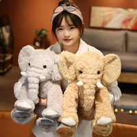 45CM Kawaii Cartoon Simulation Animal Plush Elephant Stuffed Animal Plush Toy for Children Elephant Pillow Handmade Doll Gift