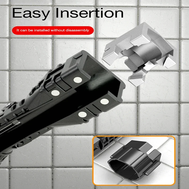 18 In 1 Flume Wrench Bathroom Spanner Faucet Assembly Key Plumbing Installation Wrench Anti-slip Kitchen Sink Repair Tools