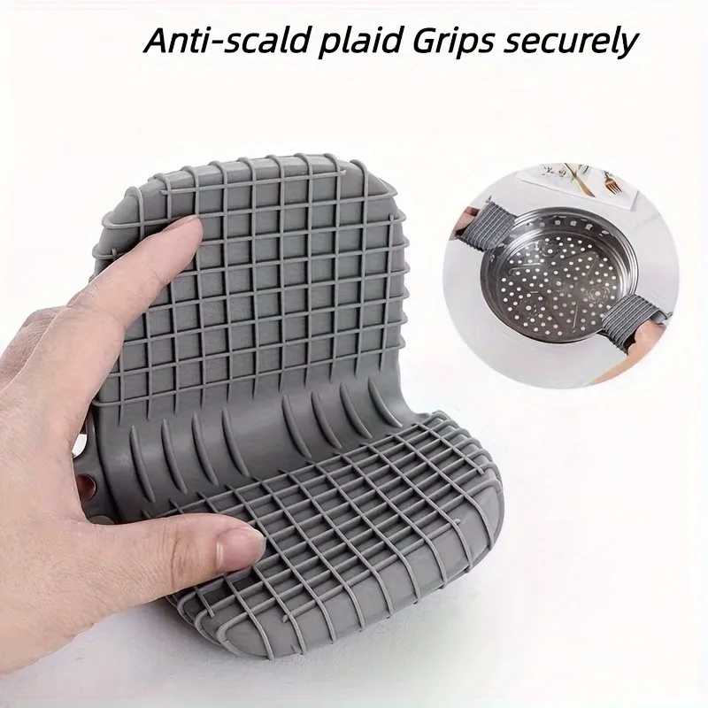 2pcs Silicone Pot Handle Covers, Silicone Hand Clips, Non-Slip,Thickened Anti-Scalding Design, Suitable for Kitchen Use view 6
