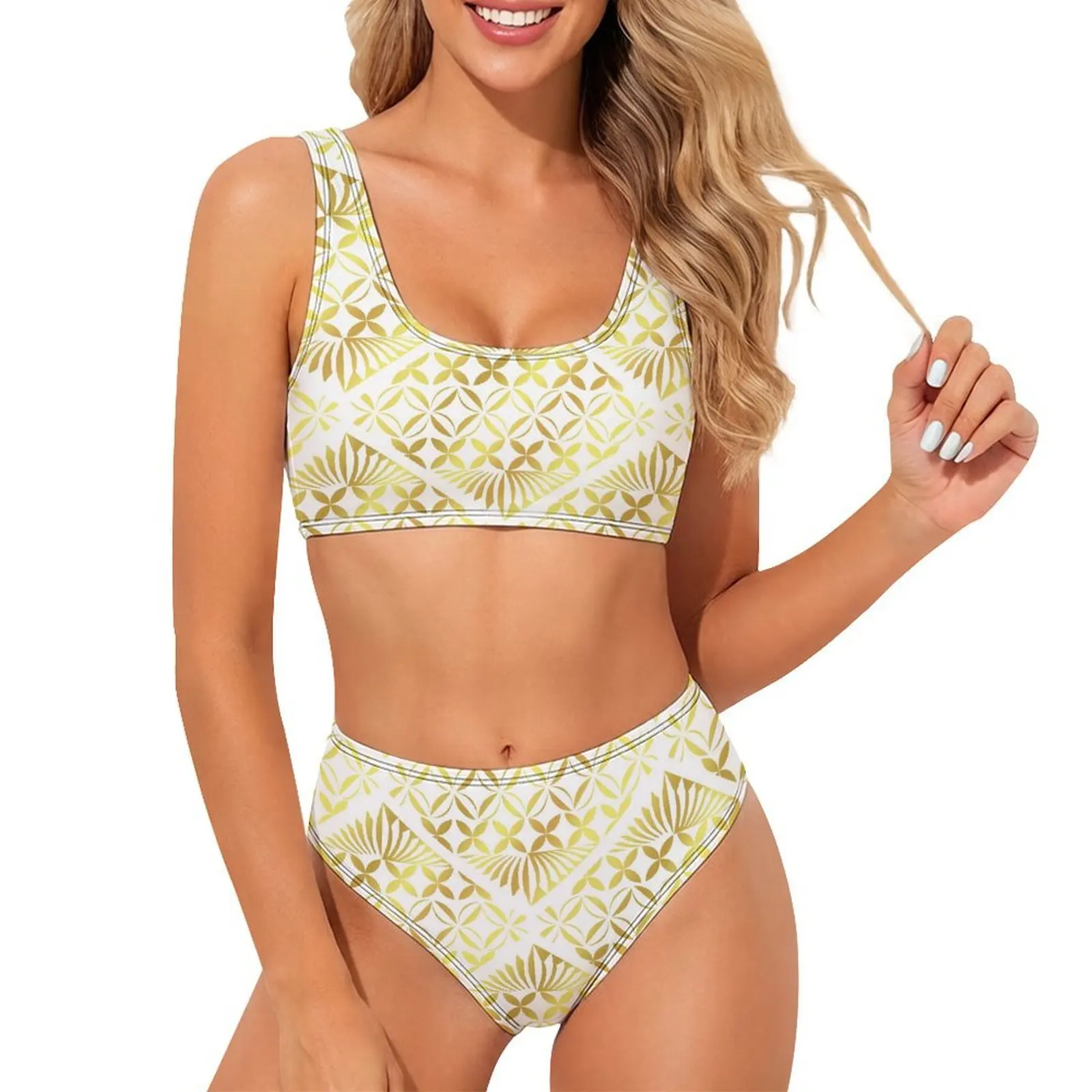 Summer Customizable Wholesale Women'S Sporty Swimwear Sets High-Quality Polynesian Women'S Beach Gathering Bikinis