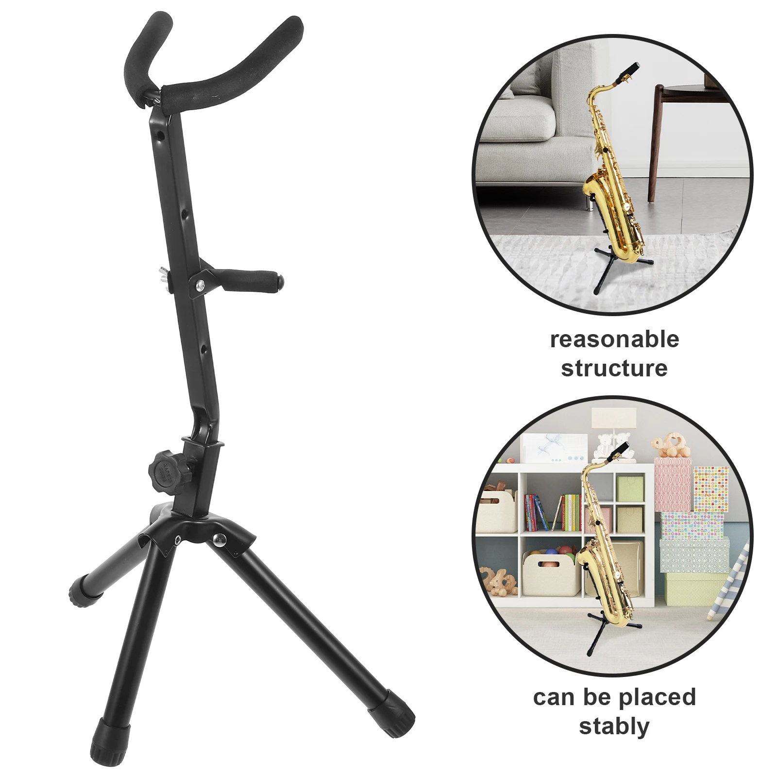 

Portable Saxophone Stand For Alto Tenor Display Storage Rack Floor Instrument Holder Durable Sturdy Long-Lasting Fade-Resistant
