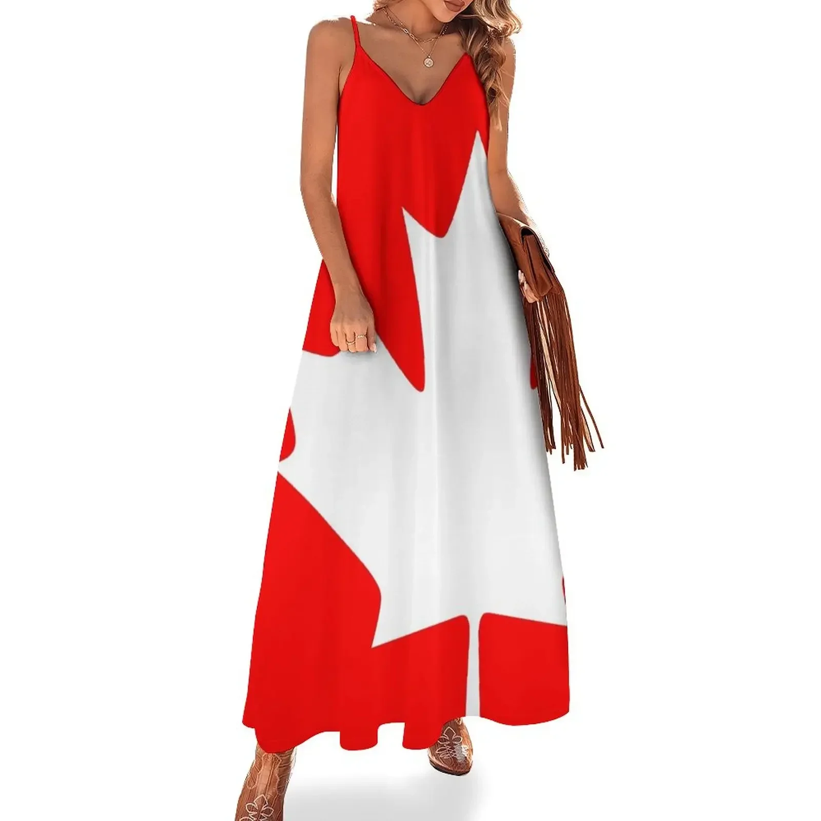 Canada - Maple Leaf Sleeveless Dress Dance dresses Women's summer dress cute dress Party dresses