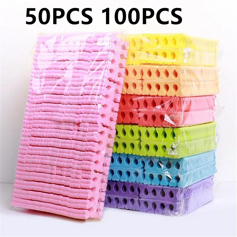 50/100pcs Pink Sponge Finger Toe Separators Nail Polish Feet Care Toe Separators Manicure Pedicure Nail Art Tool Bulk Wholesale