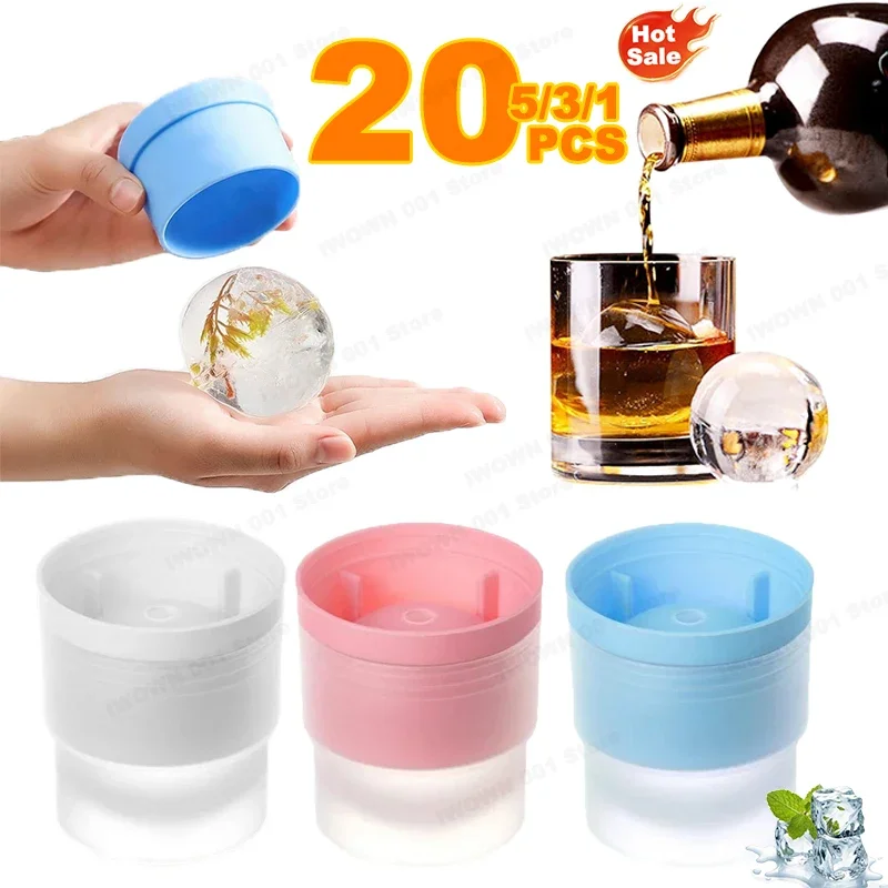 Large Ball Shape Silicone Mold, Big Ice Cube Maker for Whiskey Ice Ball Cocktail Drink, Party Kitchen Tool  Формы Для Льда