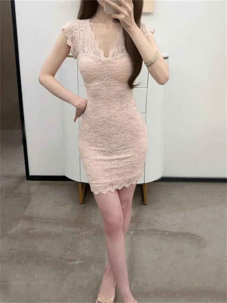 Fashionable V-neck Waist-cinching Short Skirt Dress High Waist Casual Style UV Protection No-sleeve Spring New Women's Dress