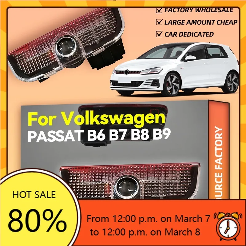 

Горячие молдинги для VOLKSWAGEN VW, 2 шт., предупреждающие аксессуары для дверей автомобиля, приветственный свет для VW Tiguan T-ROC EOS Passat B6 B7 B8