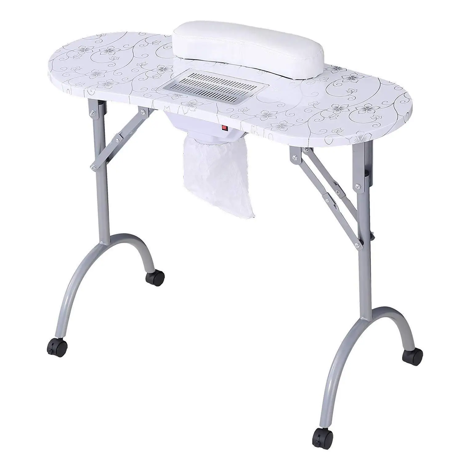 Cross-border manicure table Foldable manicure table, portable manicure table with vacuum cleaner