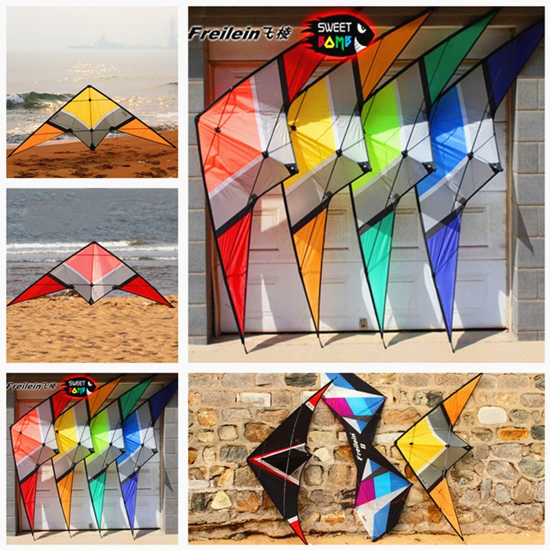 

free shipping 250cm dual line stunt kite loudy large pull Freilein sweetbomb kite parachute kite acrobatics kite scare birds fun