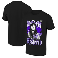 2025 Spring and Summer Latest WWE Y2K Top Men's Black Dominik Mysterio Latino Cheat T-Shirt Cotton Printed Men's and Women's Top