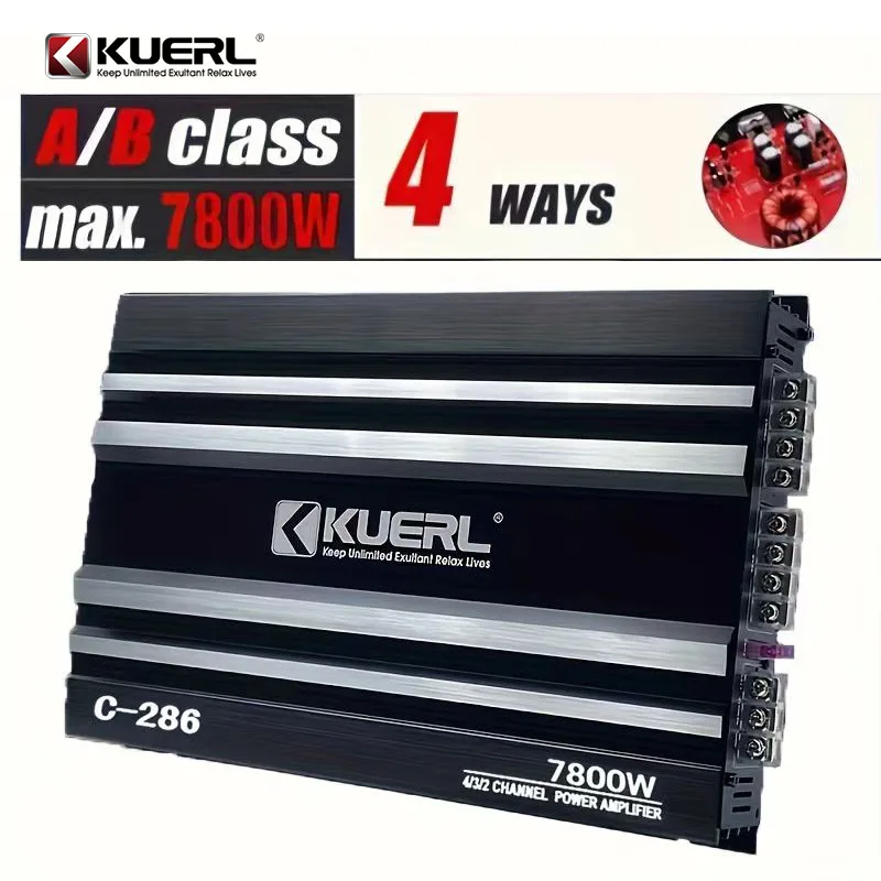 Car Audio Modified Power Amplifier C-286 Four-channel Four-way