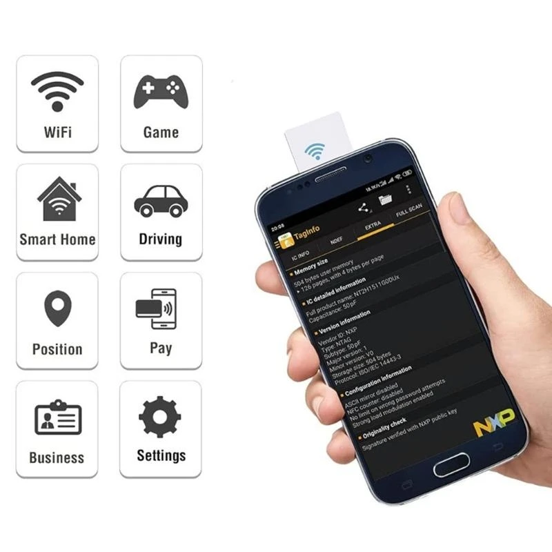 

100Pieces NTAG215 Blank Game Production Copy PVC Tags 13.56MHz TagMo Waterproof RFID Phone 504 Bytes Card best sale