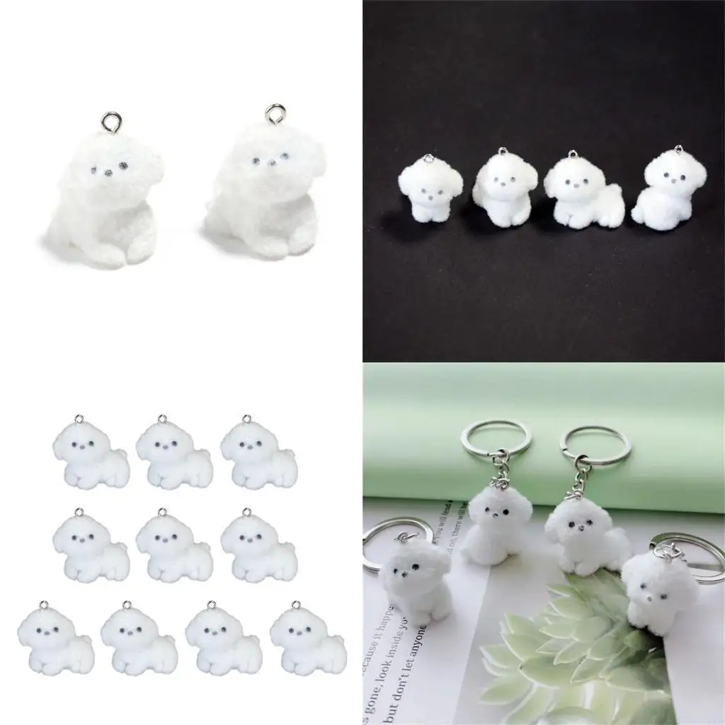 

Adorable Dog Shaped Resin Pendant Charm Stylish Ornament for DIY Jewelry Making