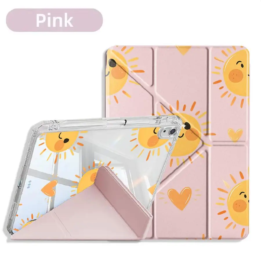 Playful Cartoon Sun Tablet Case For iPad Air 4 5 M3 M2 M4 11inch 11th 10th 9th 8th 7th 12.9inch Mini 6 7 Pro 2025 Holder Cover