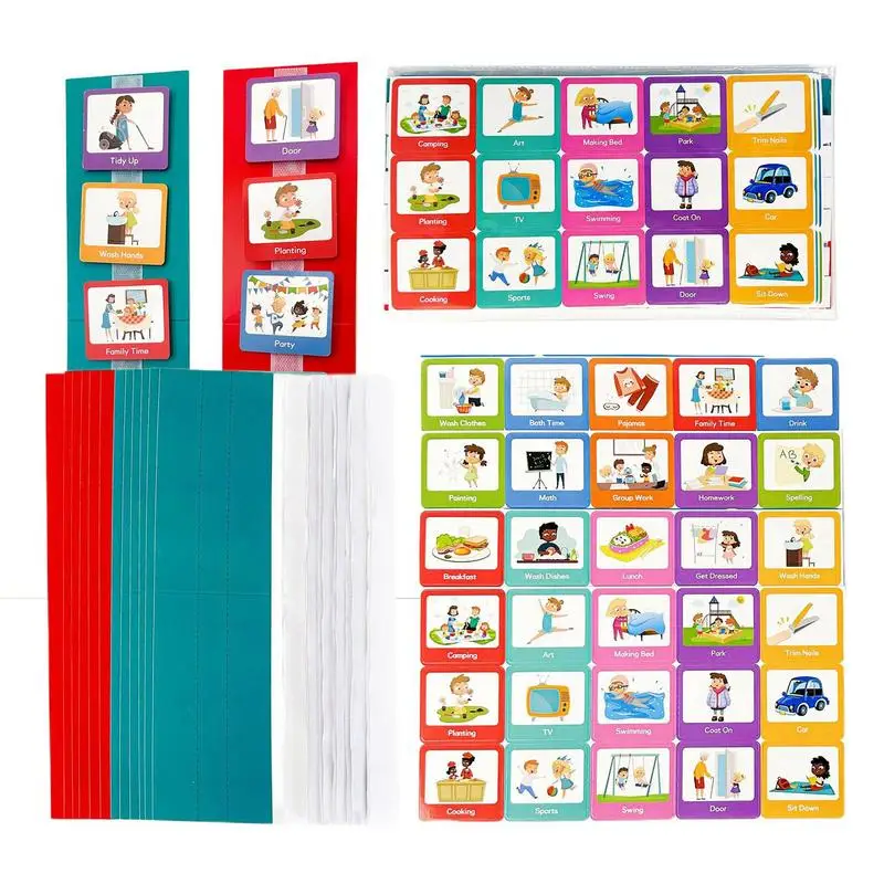 

Toddler Visual Schedule Weekly Planner Board 60 Behavior Communication Card For Home School Improve Children's Daily Cognition