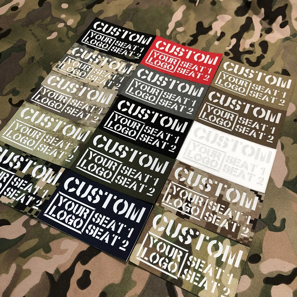 IR IFF Infrared Reflection Patch Custom Laser Cutting Name Tapes Tag Brand White Letters Morale Tactics Military Airsoft