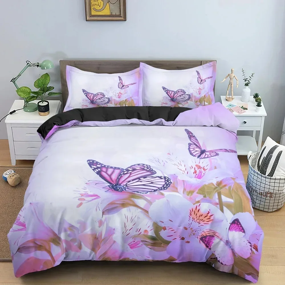 

Beautiful Butterfly Soft Cozy Comfortable Duvet Quilt Cover Pillowcase Bedding Set Children Bedroom Decoration Home Textile