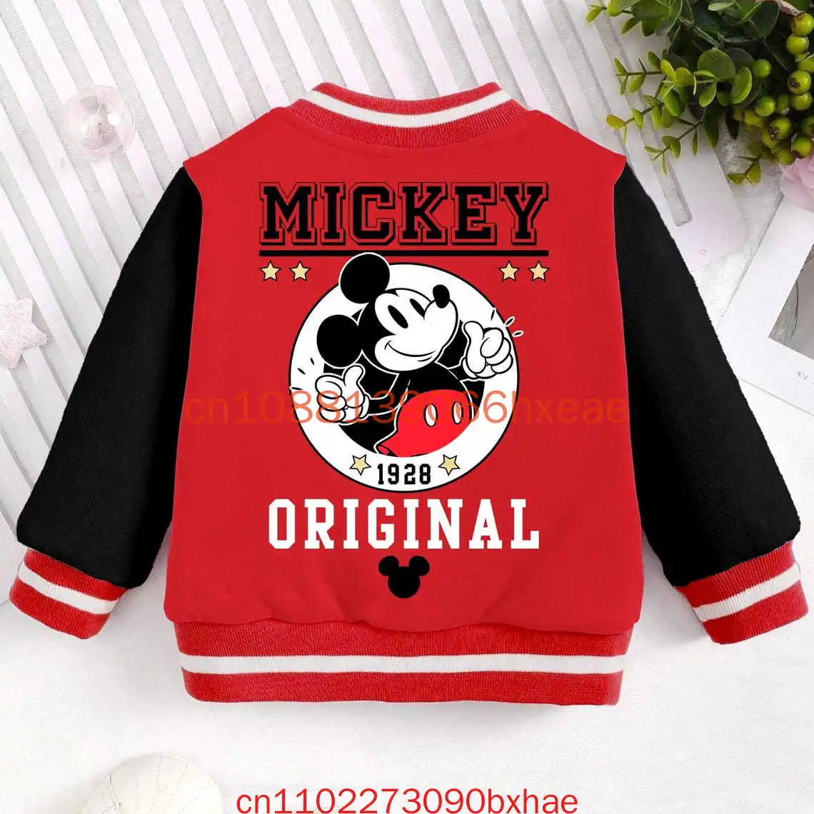 

Mickey 1928 Classic Kids and Youth Baseball Jacket 2025 New Disney Halloween Fashion Street Men's Baseball Jacket