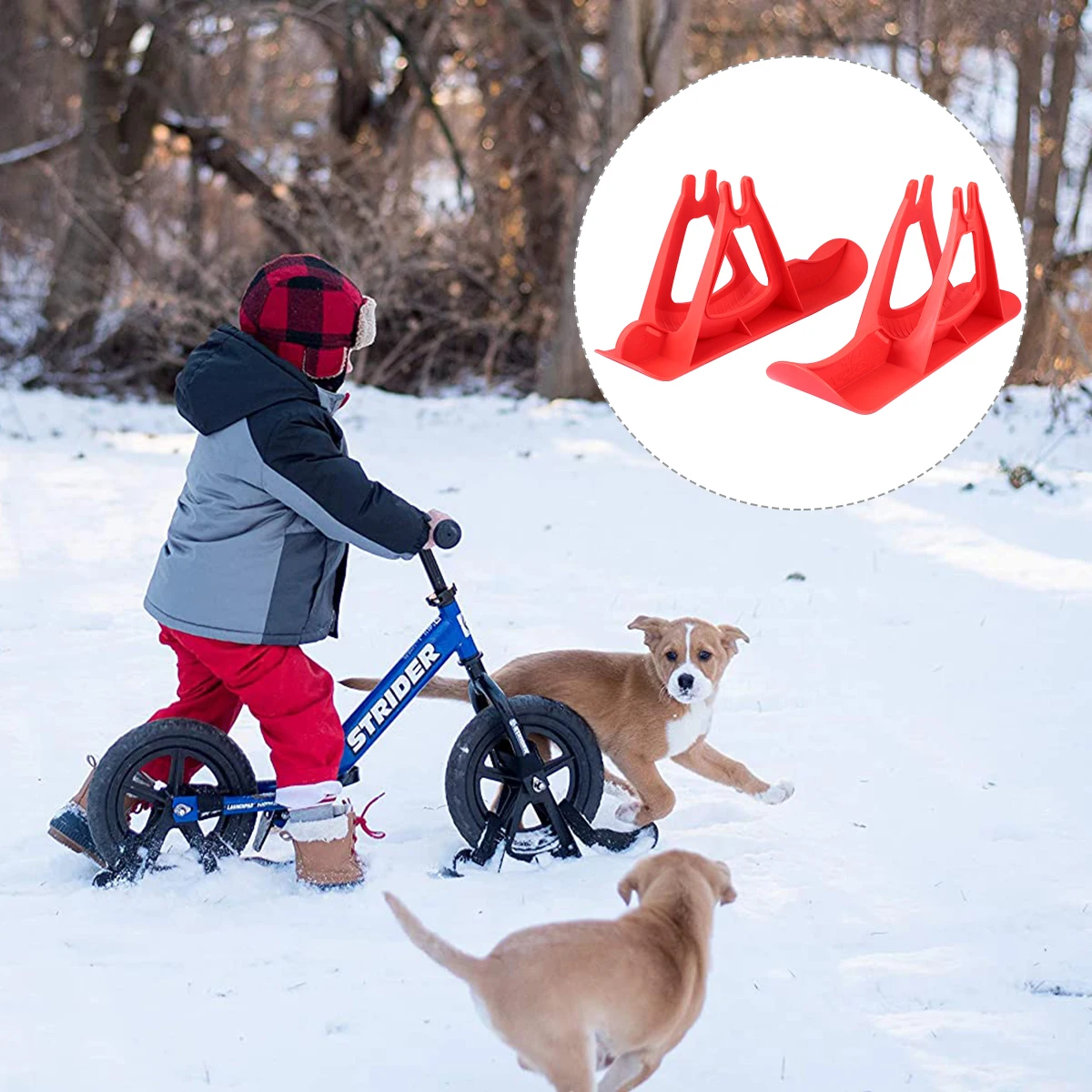 

Snow Sled Board Bike Ski Scooter Kit Snow Scooter Tire Skiing Board Balance Bike Skiing Board