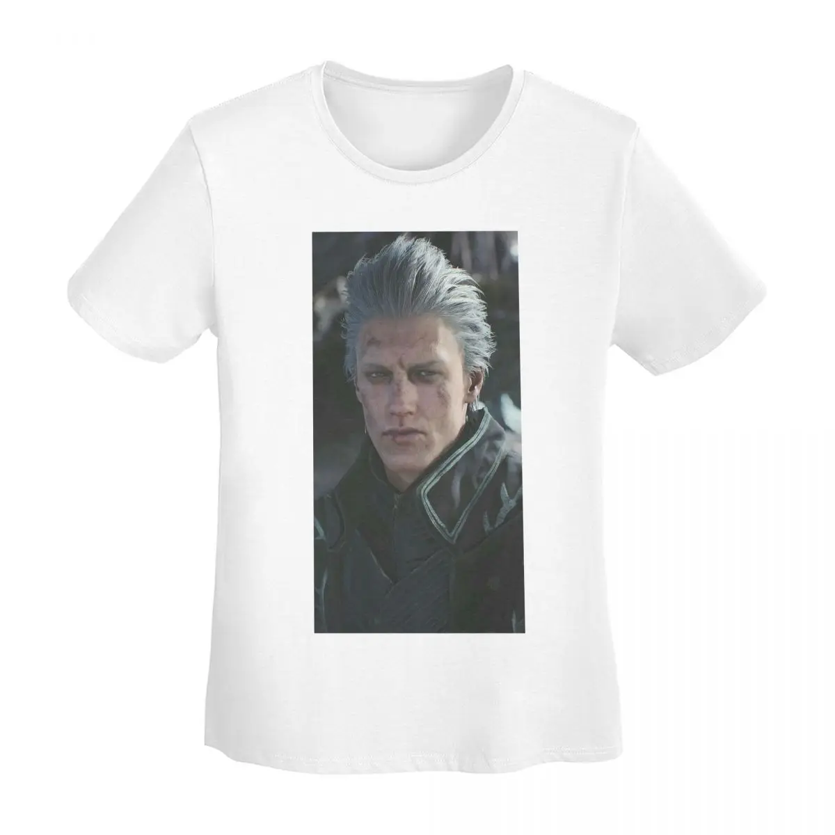 Camiseta de la serie Devil May Cry de Vergil para mujer, camisetas de manga corta, ropa con cuello redondo, camisetas de algodón para verano, ropa de calle
