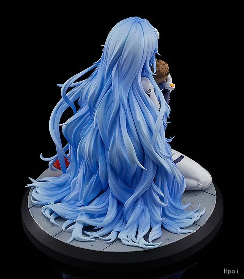 16CM Anime Shin Evangelion Gekijouban Ayanami Rei Figure 1/7 Long Hair Ver Sitting Model Toy Gift Collection Action Figure PVC