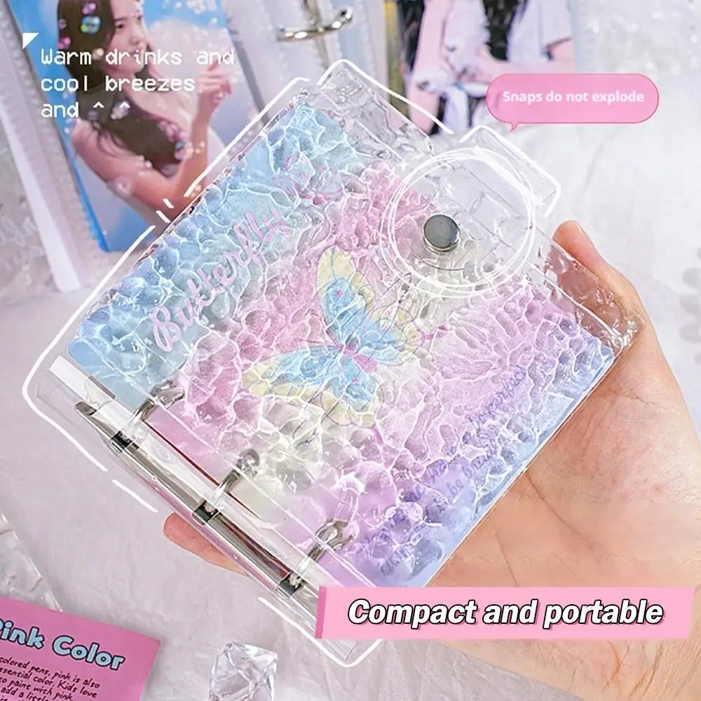 Stickerboek Transparante Mat Meisje Bindmiddel Navulling Helder Kleurverloop Bindmiddel Boek 12x11cm met 20 vellen per massavullingen - Roze