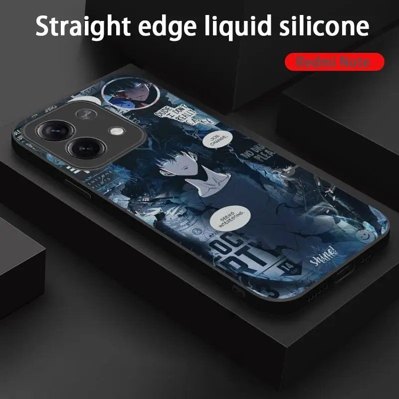 Hot blood Solo Leveling Phone Case For Xiaomi Redmi Note 13,12,11, 10 Pro Plus S,  5G, 12S, Soft Black Phone Cover