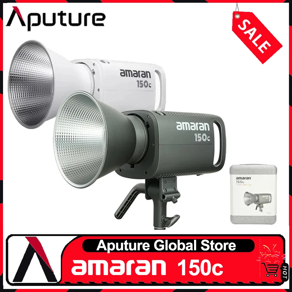 Luz de Vídeo RGB COB para Aputure-Amaran 150c, 150W a cores, 2500-7500K, Montagem Bowens, Fotografia, Ajuste G, M