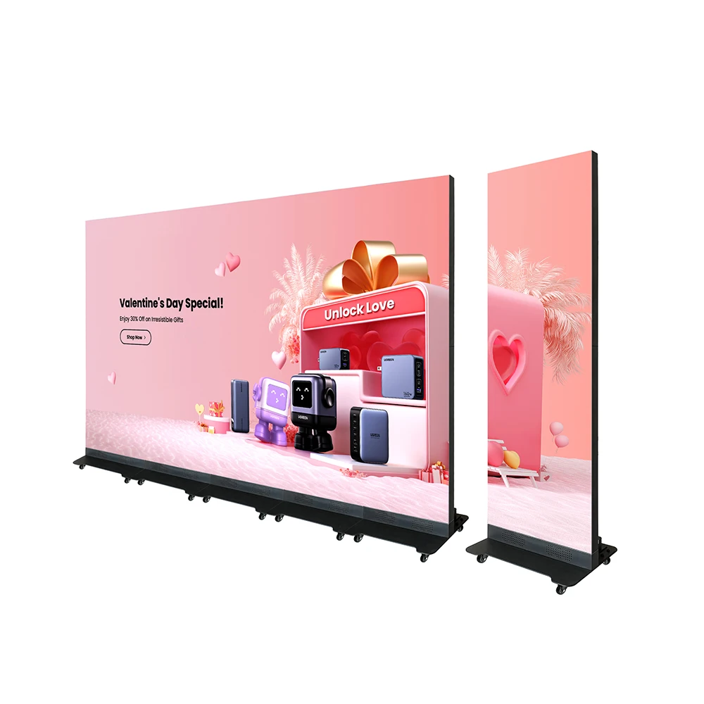 Seamless Splicing Indoor Standing Billboards LED Video Wall Portable Advertising Poster LED Display Screen