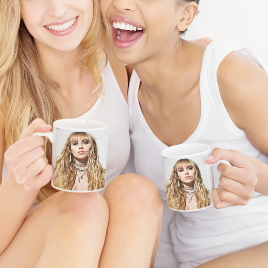 Miley Cyrus album Free shipping Ceramic Cup Coffee Oatmeal Breakfast Cup Creative Personality Mug