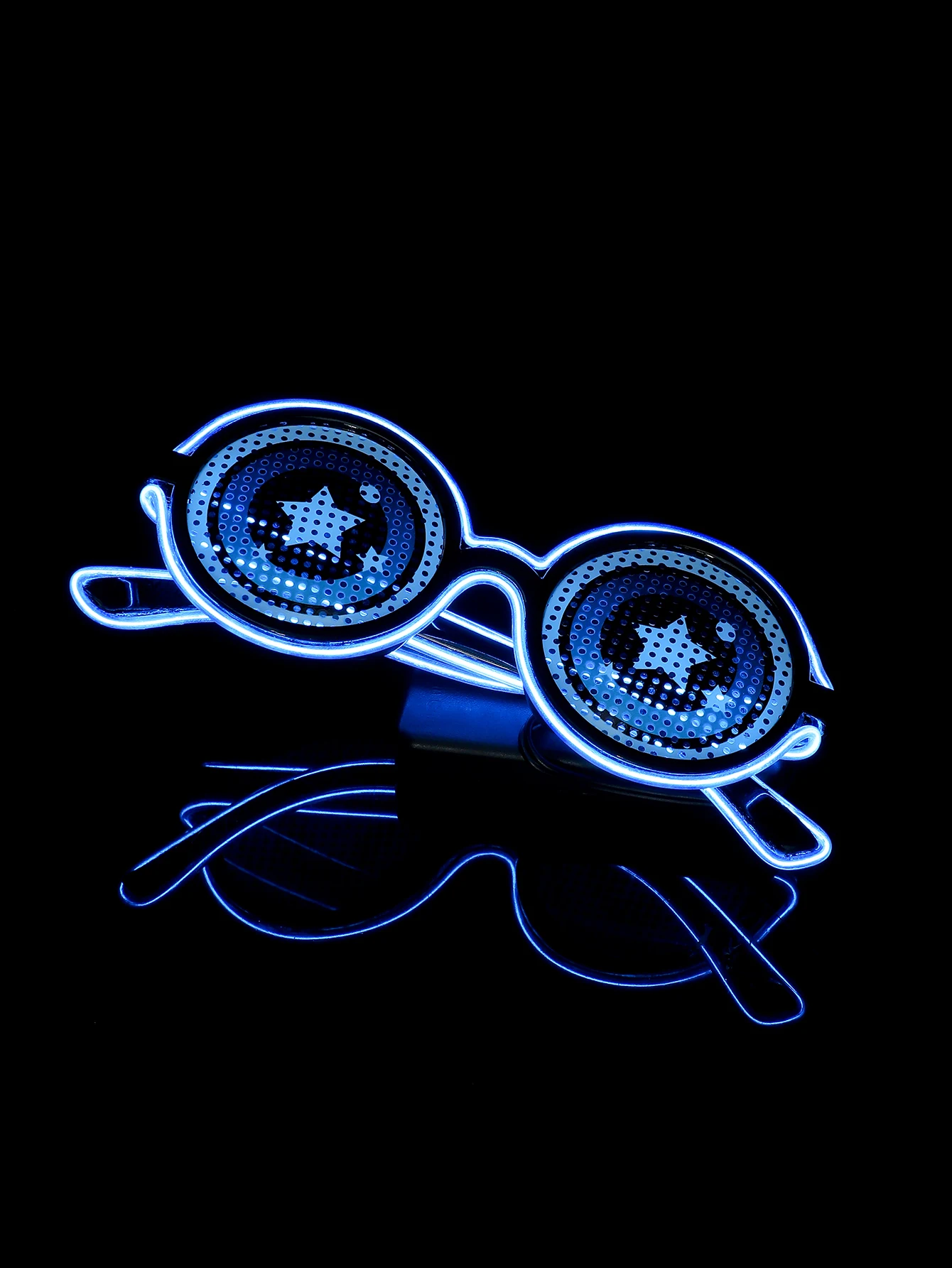 نظارات لاسلكية EL مضيئة ديسكو مضيئة LED على الإنترنت نظارات شمسية المشاهير بكسل KTV بار جو الحفل فلاش.
