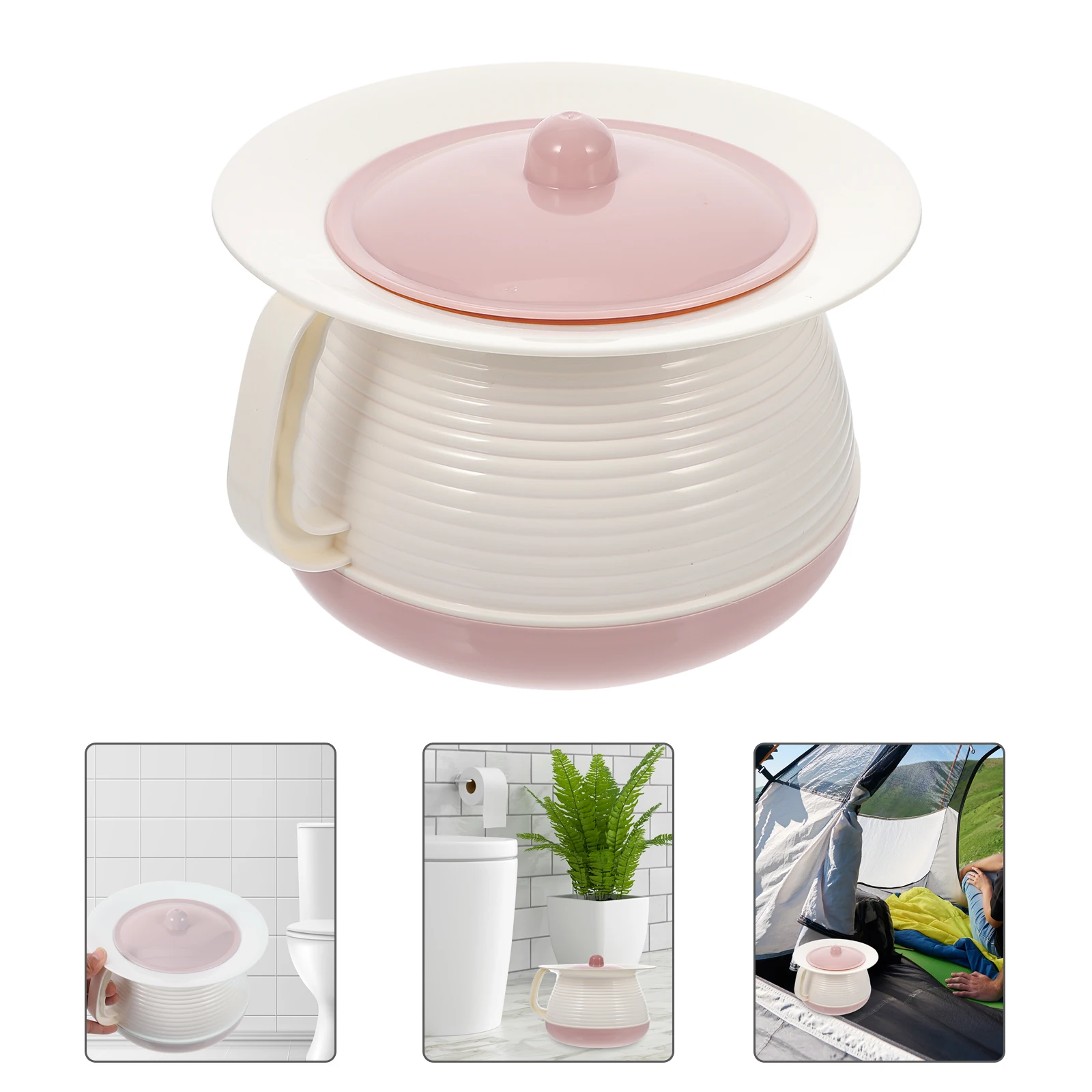 

1pc Thickened Sputum Urine Bucket Portable Chamber Pot For Elderly Kids Home Use Durable Plastic Handheld Toilet With Cover