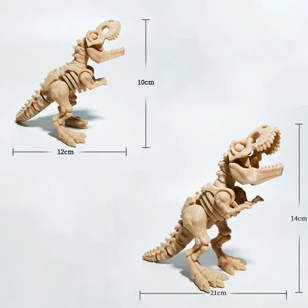 Figuras de animales impresas en 3D de Tiranosaurio Rex, PETG, adornos de dinosaurio multiarticulados Shapeshift, esqueleto de dinosaurio coleccionable