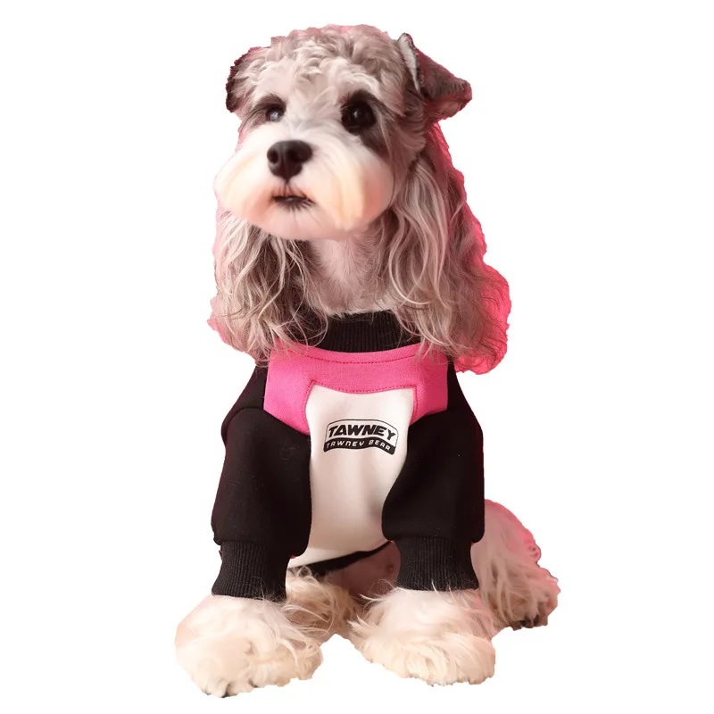 

Puppy Clothes Stitching Zipper Pullover Sweater Autumn and Winter Tide Cat Yorkshire Teddy Schnauzer Pet Clothes