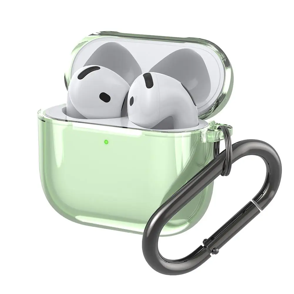 Soft TPU Transparent Headphone Case For Apple AirPods 4 For Airpods 4th Gen Earphones Shockproof Protective Case With Keychain view 4