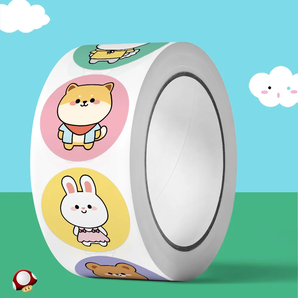 50-300pcs Cartoon Animal Reward Sticker Label Thank You Cute Game Sticker DIY Gift Sealing Label Decoration Supple image 4