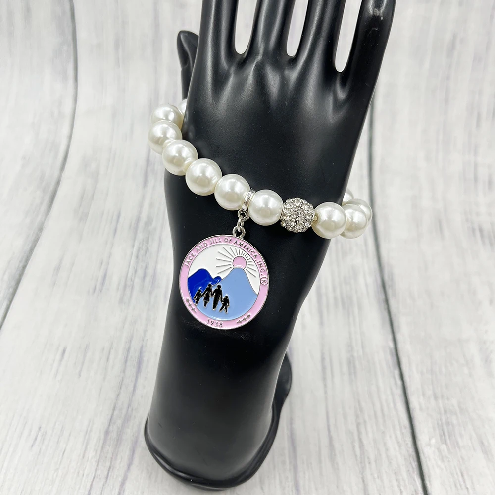 Jack and Jill sisters Party Greek Letter Pendant Bracelet
