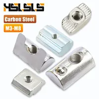 20pcs M3 M4 M5 M6 M8 T Slot Nut Tee Sliding Nut Hammer Spring Ball for 20 30 40 45 Series Aluminum Profile Extrusion