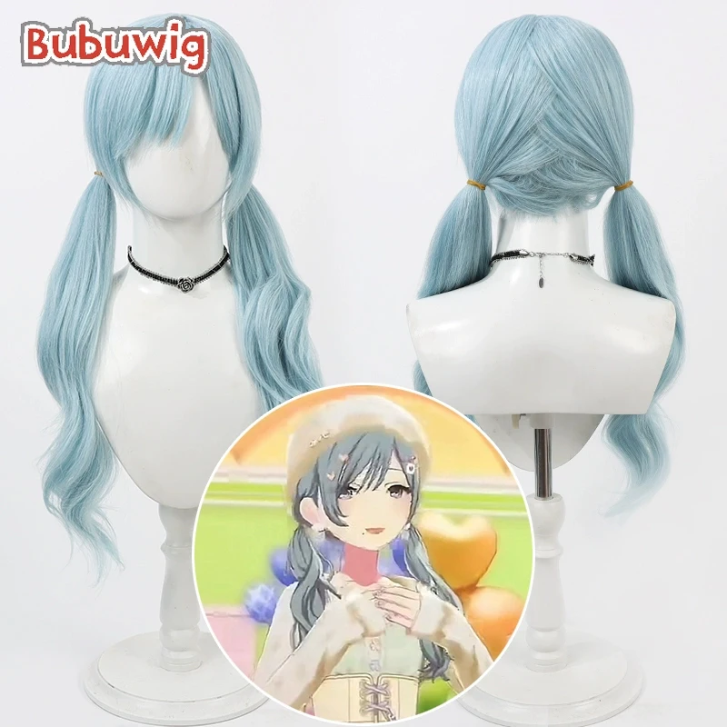 

Bubuwig Синтетические волосы Hinomori Shizuku Косплей Парики Проект Sekai: Красочный сценический подвиг. Волнистый светло-голубой парик длиной 60 см, термостойкий