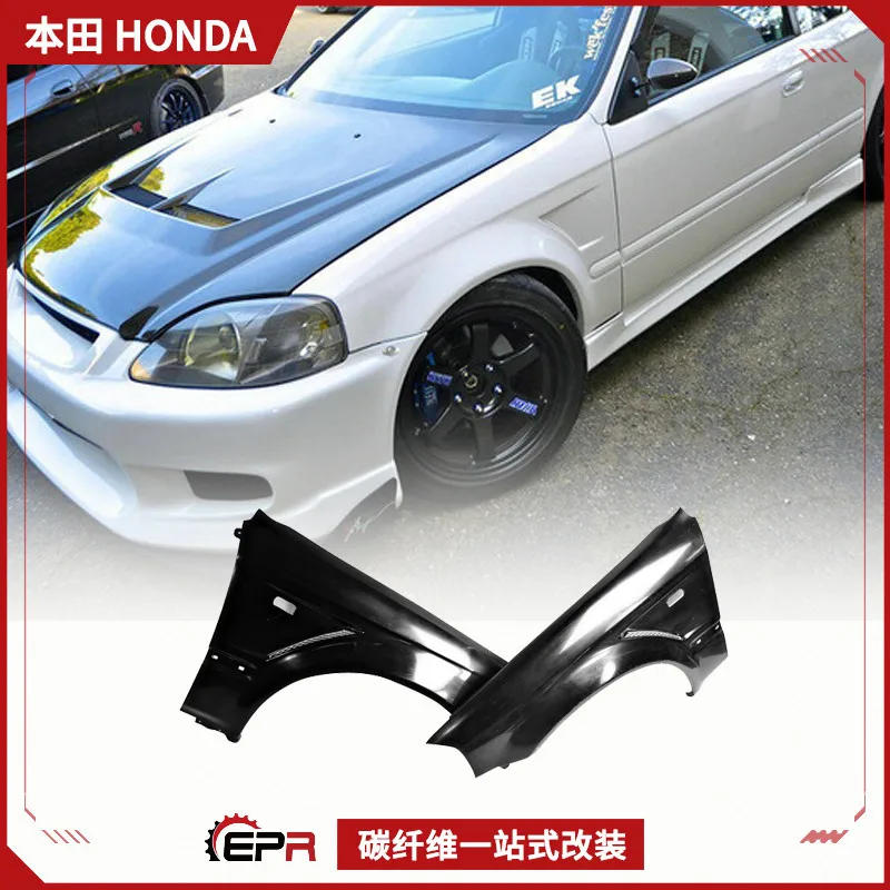 

Suitable for Honda Civic EK modification head sand board JS model, carbon fiber wide-body front flap modification