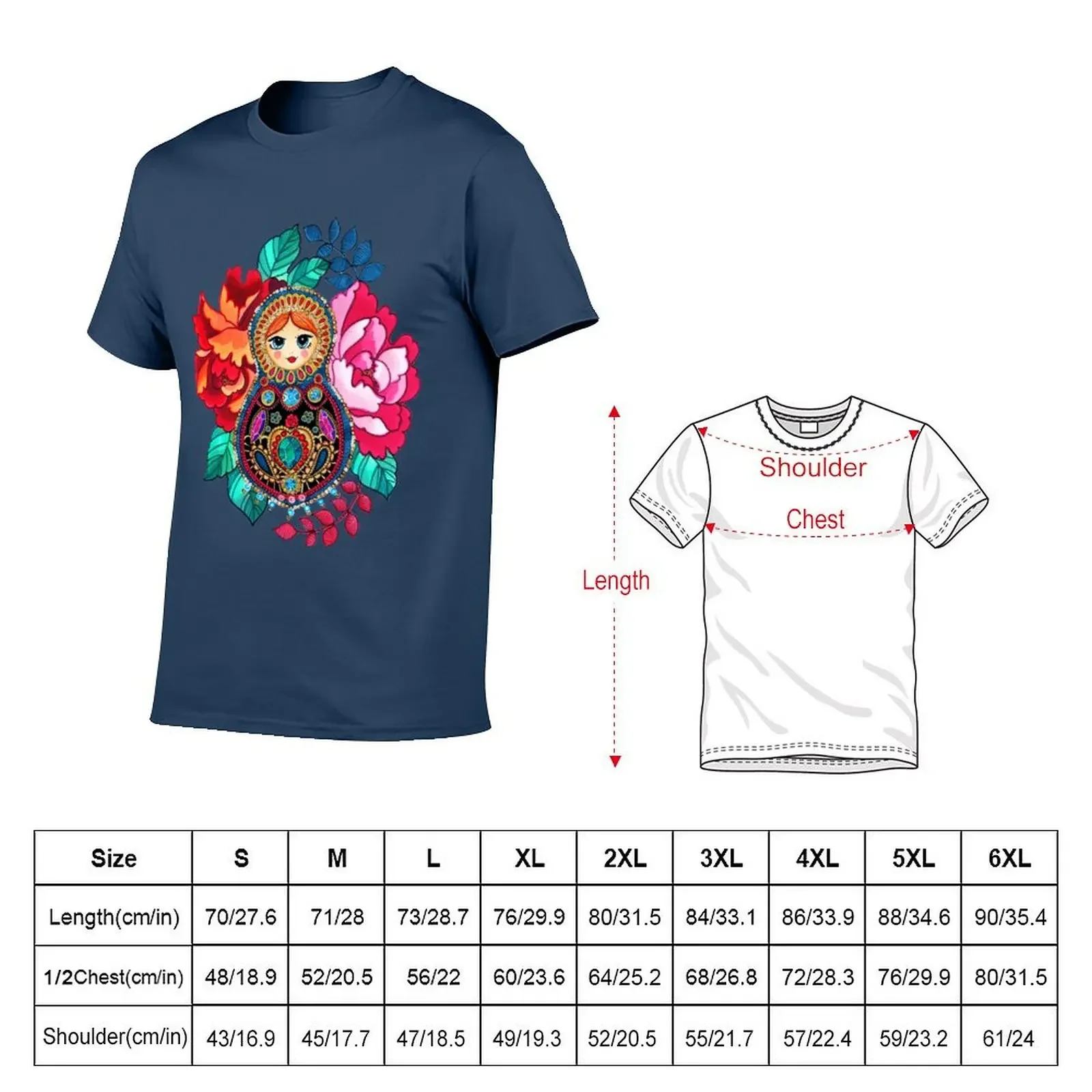 Matryoshka jewel, tatoo design T-shirt sweat Short sleeve tee men t shirt