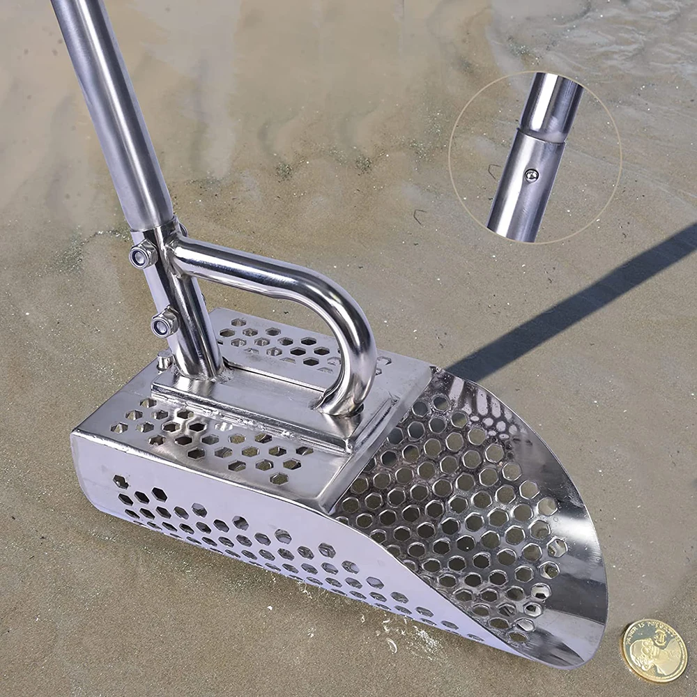Imagem -01 - Shovel Scoop para Detecção de Metais Adultos Treasure Hunting Rust-proof Long Handle Pole Aço Inoxidável 304 shovel scoop para deteccao de metais adultos treasure hunting rust proof long handle pole aco inoxidavel 304 01