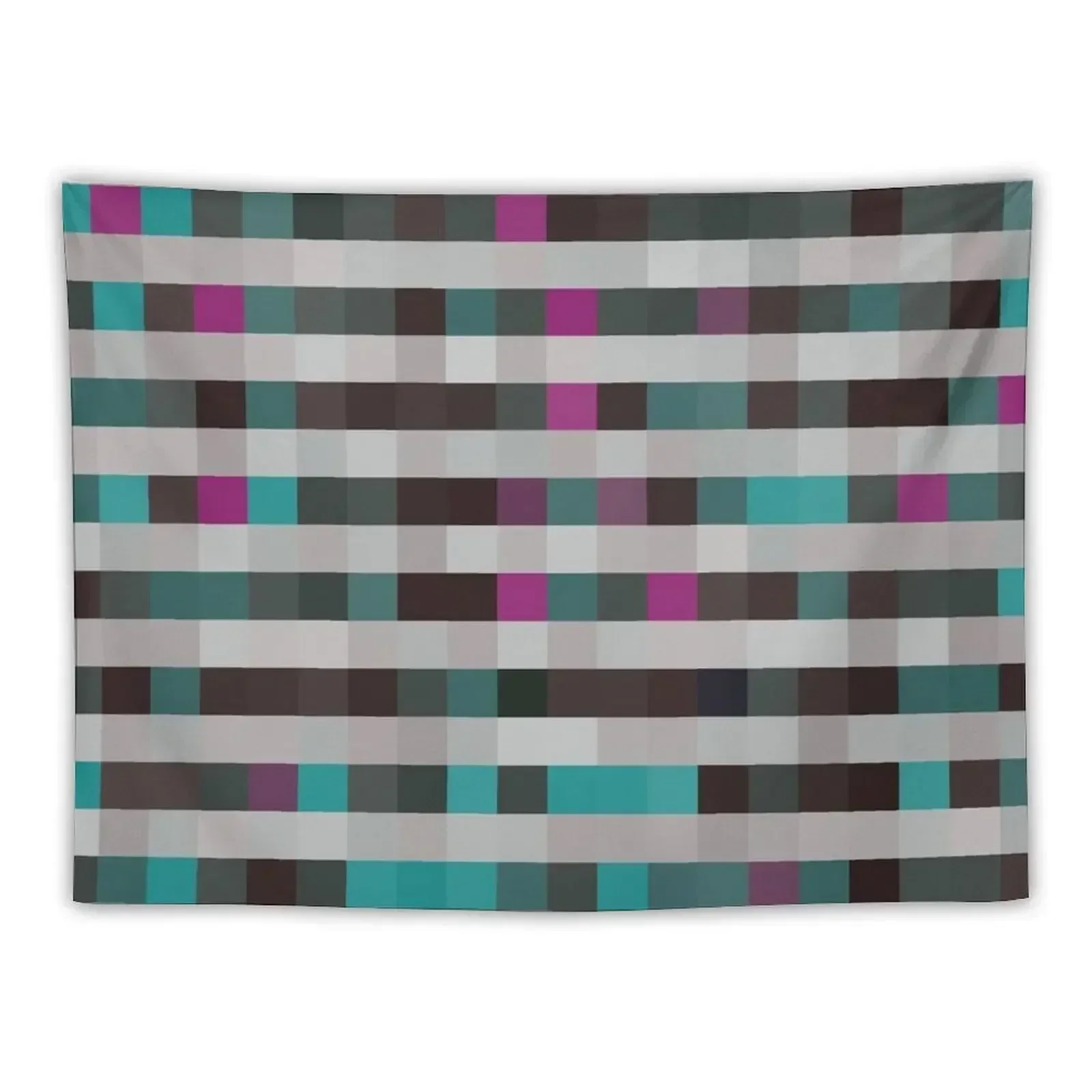 

pattern with colorful squares and stripes Tapestry Bedroom Decor Aesthetic Wall Mural Room Decor Korean Style Tapestry